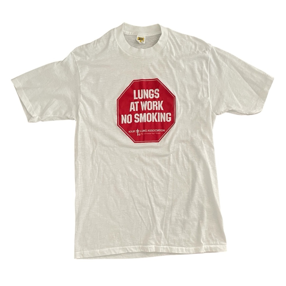 Vintage Lungs at Work No smoking shirt